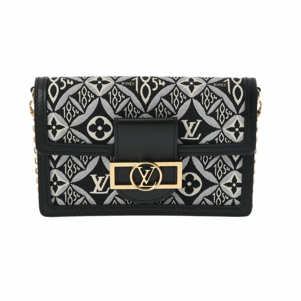 LOUIS VUITTON Portefeuille Dauphine Black Monogram Jacquard Shoulder Bag